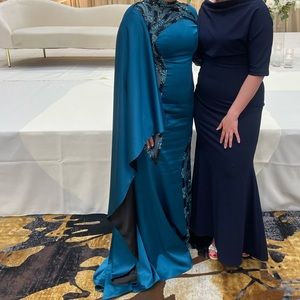 Selling evening cape gown. Only worn once.